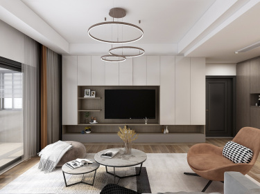 143平3室现代简约客厅