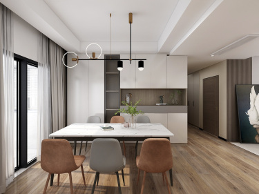 143平3室现代简约餐厅