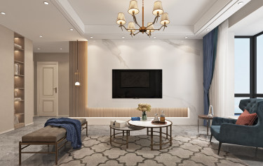 84平原木风客厅