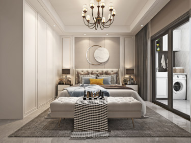 84平原木风卧室