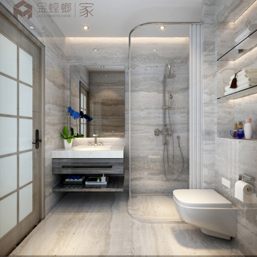 180平3室现代简约卫生间