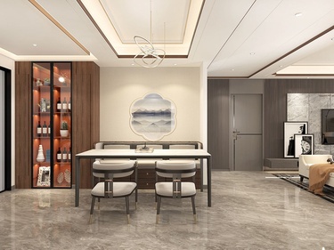 150平上善颐园新中式风格-新中式设计，雅静东方