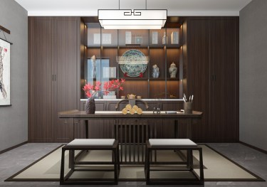 123平雅致新中书房