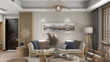 137平禅意日式客厅