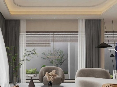 300平北园府现代风格-简洁安静中融入质朴的侘寂美