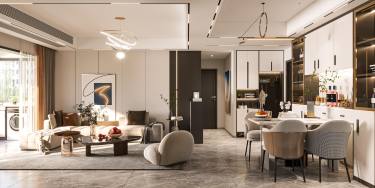 115平雅致新中客厅