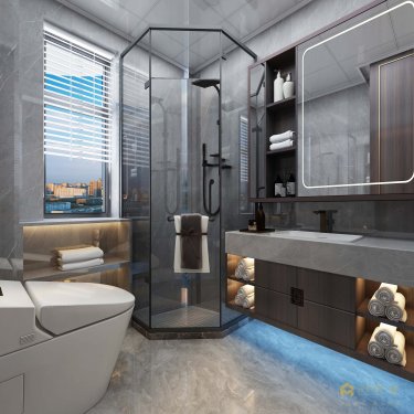 135平雅致新中卫生间