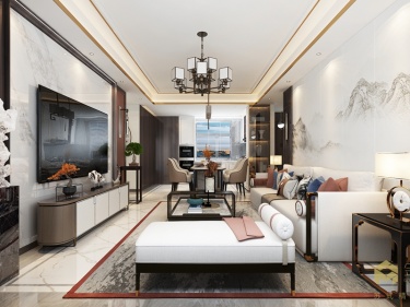 135平山投沿湖城新中式风格