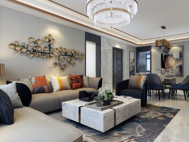 140平绿地山鼎庄园现代风格