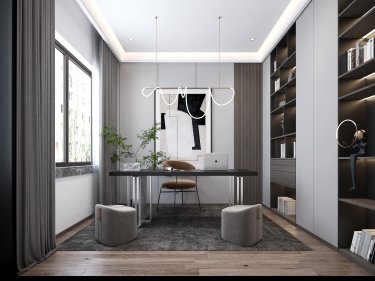 400平现代简约书房