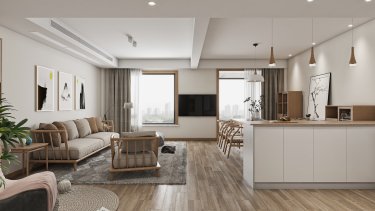 100平禅意日式客厅