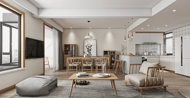 100平禅意日式客厅