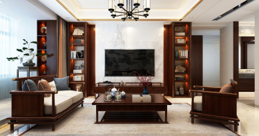 147平雅致新中客厅