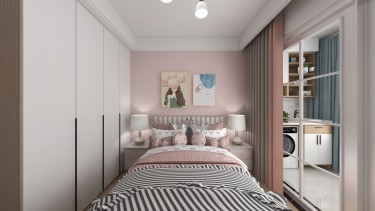 110平原木风儿童房