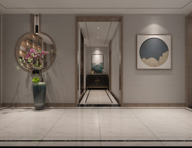 140平雅致新中玄关