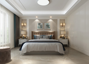 140平原木风卧室