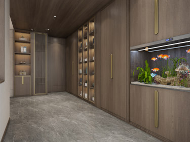 260平雅致新中玄关