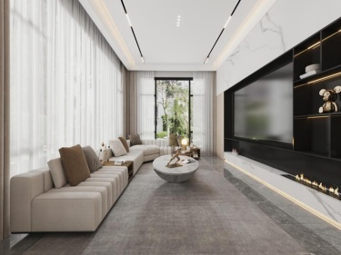 300平中丞国宾府现代风格-明快、简洁不失生活乐趣的现代简约风