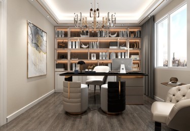 307平现代简约书房