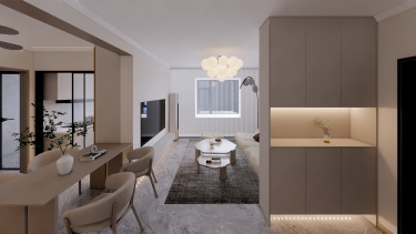 116平原木风客厅