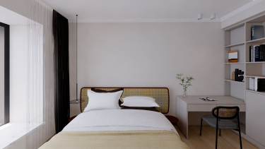 116平原木风卧室