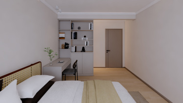 116平原木风卧室