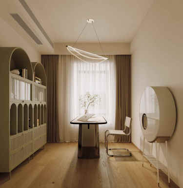 122平现代简约书房