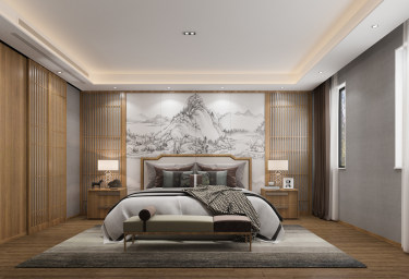 145平雅致新中卧室