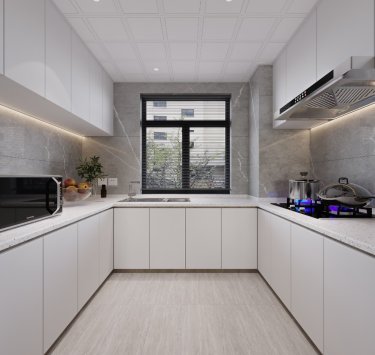 130平现代简约厨房