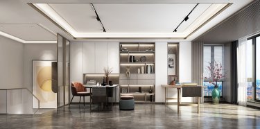 320平现代简约书房