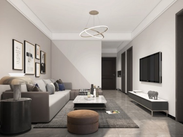 120平建业花园里现代风格-简约大气