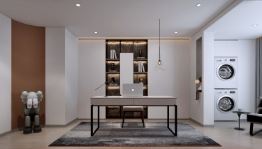 136平现代简约书房