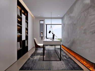 136平现代简约书房