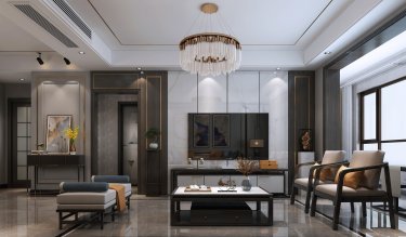 125平雅致新中客厅