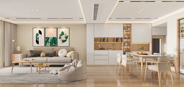 120平原木风客厅