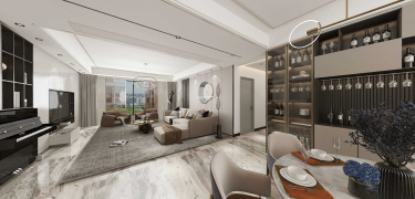 230平5室现代简约客厅