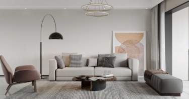 136平2室现代简约客厅