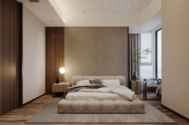 138平现代轻奢卧室