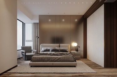 138平现代轻奢卧室