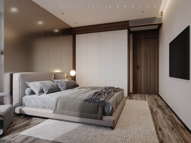 138平现代轻奢卧室