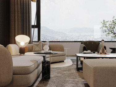 138平现代轻奢客厅