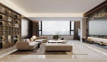 138平现代轻奢客厅