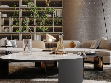 138平现代轻奢客厅