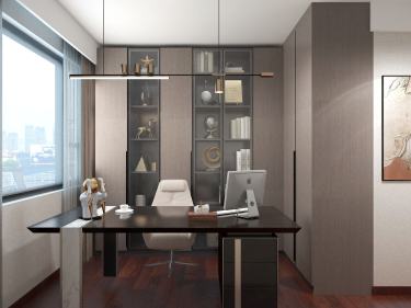 113平3室现代简约书房