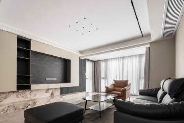 150平现代轻奢客厅