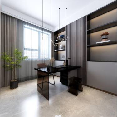 170平现代轻奢书房