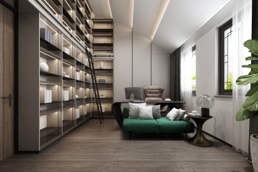 700平雅致新中书房