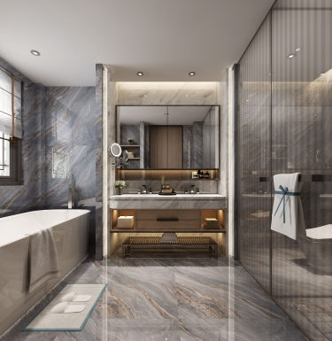 700平雅致新中卫生间