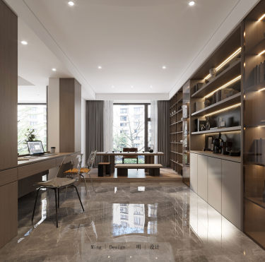 172平现代轻奢书房