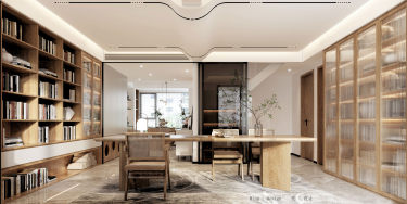 142平现代简约书房